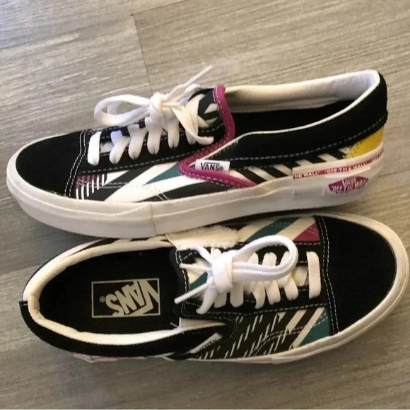 VANS Authentic Style Shoes Sneaker Size Men 5‎ Women 6.5 Checkered Multi 721454 - Picture 4 of 9